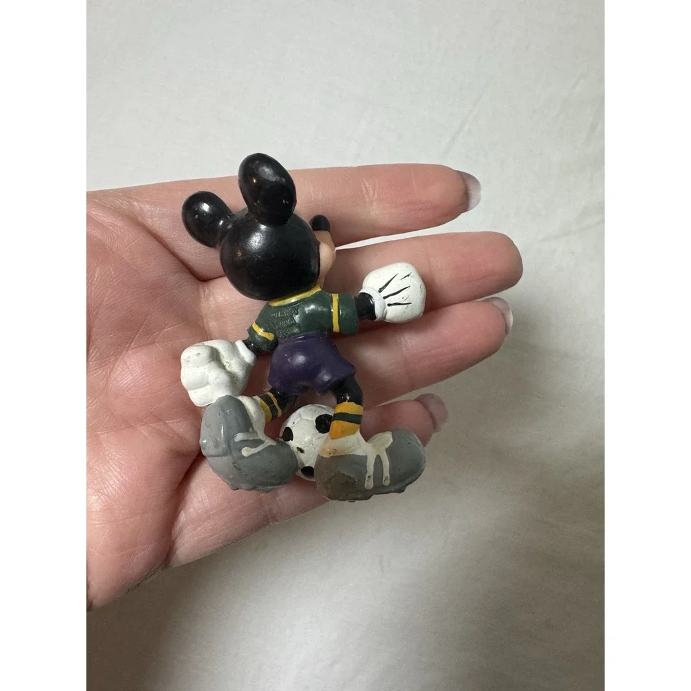 Disney Mickey Mouse Playing Soccer Miniature Figurine Toy Decoration Sports
